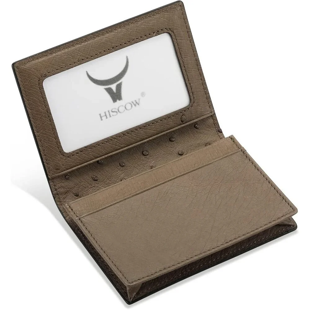 Women's Elephant Gray Classy Matte Genuine Leather Wallets Credit Card Holder